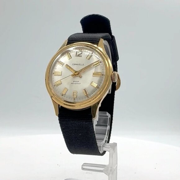 Vintage 1971 Caravelle Men\'s Mechanical Wristwatch Japan Steel & Gold Tone main image 5